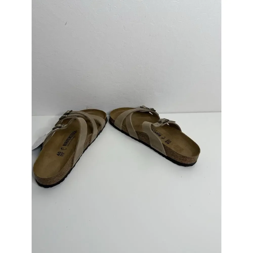 Birkenstock NEW No BOX Franca Sandals Slides Brown 40 Leather Womens Ladies